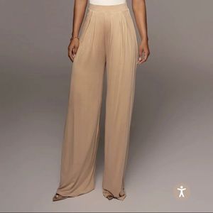 Brand new w/tag! JLUXLABEL tan wide leg pants